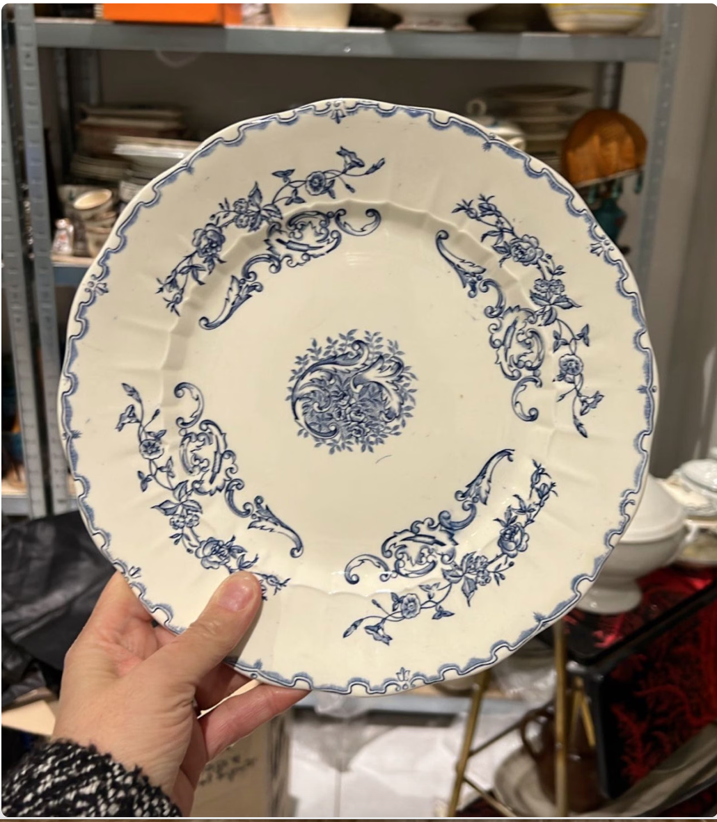 Vintage French Transferware Dinner Plates HC Moscou.