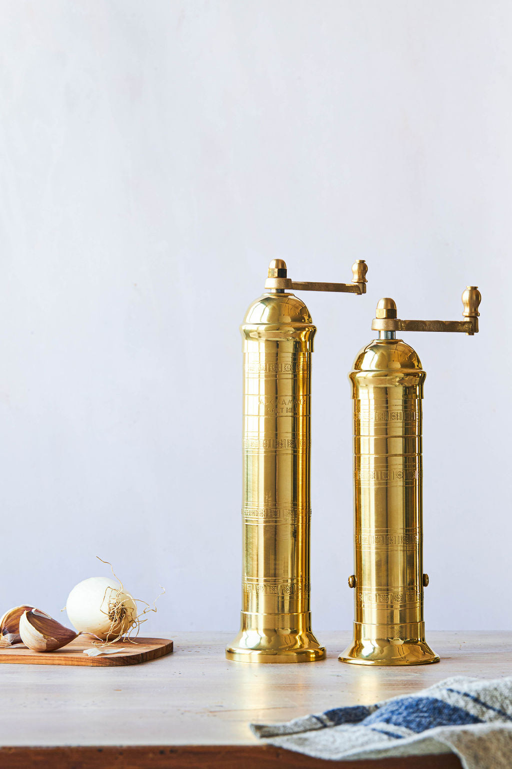 Alexander (Atlas) Brass Salt & Pepper Mill Set Gift Box