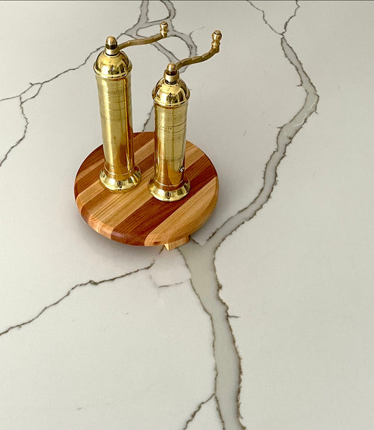 Alexander (Atlas) Brass Salt & Pepper Mill Set Gift Box