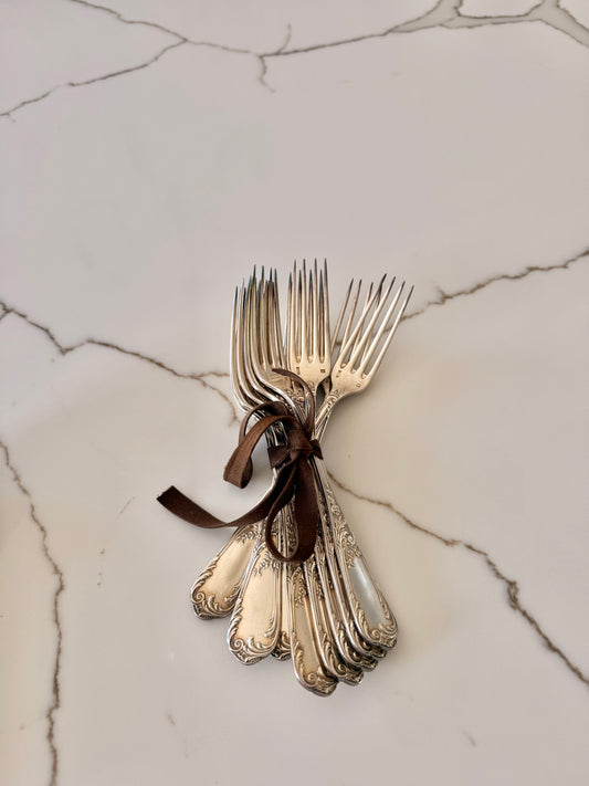 Vintage French Silverware - Fork Set