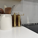 Alexander (Atlas) Brass Salt and Pepper Mills, Set of 2