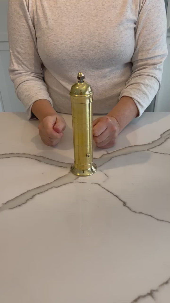 Alexander (Atlas) Brass Salt and Pepper Mills, Set of 2 MapleKitchenGoods